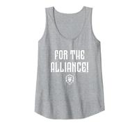World of Warcraft for The Alliance! Logo Tank Top, Women, Heather Grey, Medium