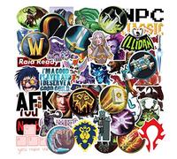 World of Warcraft Stickers for Water Bottles 50 Pcs Cute,Waterproof,Aesthetic,Trendy Stickers for Teens,Girls Perfect for Waterbottle,Laptop,Phone,Travel Extra Durable Vinyl