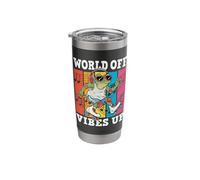 World Off Vibes Up Frog Roller Skating Stainless Steel Insulated Tumbler