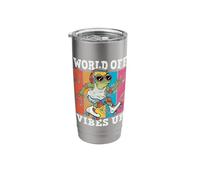 World Off Vibes Up Frog Roller Skating Stainless Steel Insulated Tumbler
