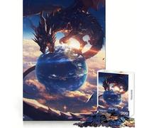 World on Palm Dragon Anime 1000 Piece Jigsaw Puzzle for Teenagers Clear Thinking Leisure Activity Firm Interlock (50x75cm)