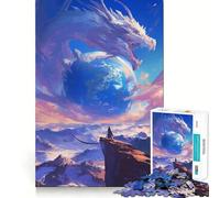 World on Palm Dragon Anime 1000-piece Jigsaw Puzzles Brain Fun Training Seamless Fit Precise Pieces Fascinating Hobby for Idle Moments (50x75cm)