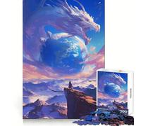 World on Palm Dragon Anime Puzzle for Teenagers 1000 Pieces Brain Teasing Soothing Hobby Solid Lock Thoughtful Gift (38x52cm)