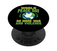 World Peace Day No More War and Violence Peace PopSockets Adhesive PopGrip