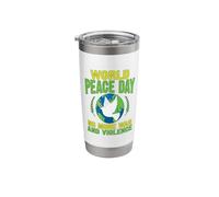 World Peace Day No More War and Violence Peace Stainless Steel Insulated Tumbler