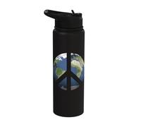 World Peace Earth Day Awareness Celebration Peace On Earth Stainless Steel Insulated Water Bottle