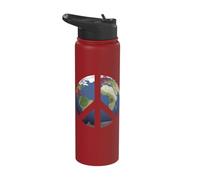 World Peace Earth Day Awareness Celebration Peace On Earth Stainless Steel Insulated Water Bottle