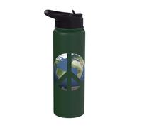 World Peace Earth Day Awareness Celebration Peace On Earth Stainless Steel Insulated Water Bottle