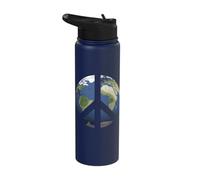 World Peace Earth Day Awareness Celebration Peace On Earth Stainless Steel Insulated Water Bottle