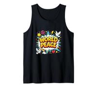 World Peace Fun Playful Global Unity Harmony Movement Tank Top