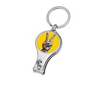 World Peace Hand on Yellow Nail Clippers Toenail Clipper Cutters Professional Nail Trimmer Nail Cuticle Cutter for Women Men