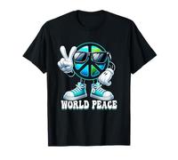 World Peace On Earth Global Love Peace Sign Sunglass Sneaker T-Shirt