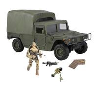 WORLD PEACEKEEPERS from Peterkin | 26cm Humvee Soft Top Truck with Military Figures and Accessories | 1:18 Scale | Action Figures & Accessories | Ages 3+