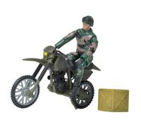 WORLD PEACEKEEPERS from Peterkin | 9.5cm Military Figure with Motorbike | 1:18 Scale | Action Figures & Accessories | Ages 3+