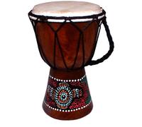 World Playground Ltd Hand Painted Djembe Drum (Height: 20cm, Drum Head Diameter: 13cm)