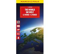 World Political Marco Polo Folded Map with Flags