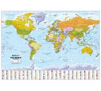 World Political Wall Map - Large Size: 1:30m Scale - Plastic Coated