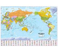 World Political Wall Map Pacific Centred - Large Size: 1:30m Scale - Paper