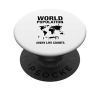 World population every life counts PopSockets Adhesive PopGrip