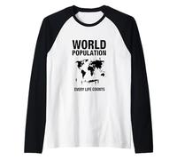 World Population Every Life Counts Raglan Baseball Tee