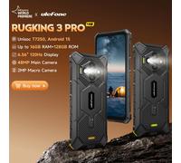 【World Premiere】Ulefone RugKing 3 Pro Rugged Phone 6.56" 120Hz 5700mAh Android 15 Up to 16GB RAM，128GB ROM NFC 4G Global OR Add Case
