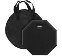 World Rhythm 8" Drum Practice Pad - 8 inch Single Sided Silent Drum Pad for Beginners with Carry Bag