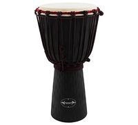 World Rhythm 9 Inch Djembe Drum -Wooden Mahogany African Hand Drum - Black