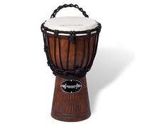 World Rhythm Djembe Drum 60cm (24”) with 11” Synthetic Head - Rope-Tuned Hand-Carved African-Style Drum for Performers, Drum Circles, Schools, Group Workshops (30cm)