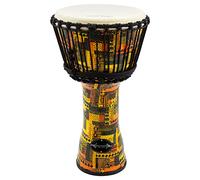 World Rhythm MDJ002-OR 10” Rope Tuned Djembe Drum - Orange African Synthetic Hand Drum