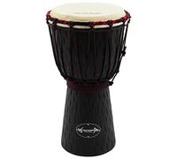 World Rhythm MDJ005 7 Inch Djembe Drum -Wooden Mahogany African Hand Drum - Black