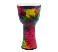 World Rhythm MDJ009-RD 8" Pre-Tuned Synthetic Djembe - Lightweight & Durable Hand Drum for Schools & Festivals - Rainbow