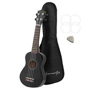 World Rhythm Soprano Ukulele - Premium Beginner Soprano Uke in Black