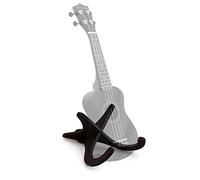 World Rhythm WR-307-BK Wooden Ukulele Stand - Detachable Stringed Instrument Holder - Black