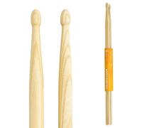 World Rhythm WR-607 Drumsticks, 5A, Wood Tip, Hickory - 1 Pair
