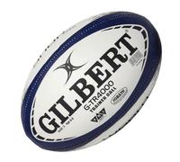 World Rugby Shop X Gilbert G-TR4000 Rugby Ball Size 3 - Durable Rugby Equipment - Triangular Surface Grip - 3 Ply Construction - Navy