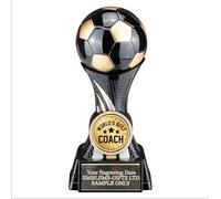 World’s Best Coach Football Award Black 130mm Attack Strike Trophy Engraved Free