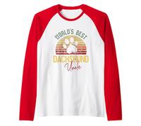 World´s Best Dachshund Uncle Raglan Baseball Tee