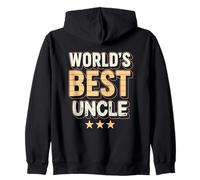 World’s Best Uncle Retro Vintage Grunge Fun family Events Zip Hoodie