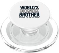 World’s Okayest Brother Typography PopSockets PopGrip for MagSafe