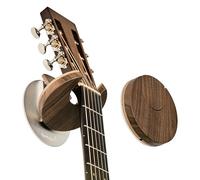 World’s Only Collapsible Guitar Hanger Wall Mount Bracket for Guitars & Basses - Patented Danish Design - Space Saving - Scratch Proof - Guitar Accessories, Wall Hooks for Hanging | Walnut Wood