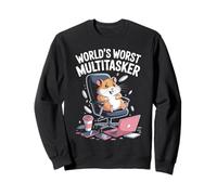 World’s Worst Multitasker Funny Hamster Office Design Sweatshirt