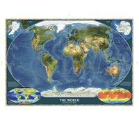 World Satellite Map [Tubed] - Reference Map: Wall Maps World (National Geographic Reference Map)