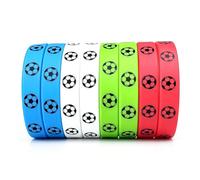 World Soccer Cup Bracelets Football Multicolor Soccer Silicone Bracelets Set Green Black White Red Soccer Rubber Wristbands Sport Theme Bracelets for Men Women Sport Events Party Supplies Birthday