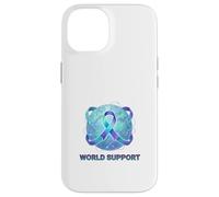 World Support Awareness Ribbon Global Unity Design Case for iPhone 14