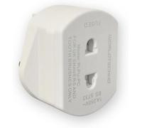 World Techno Toothbrush Adaptor Plug UK - 2 Pin to 3 Pin Electric Converter - 1A Electric Shaver Plug Adaptor (White)