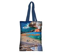 World Theme Shopping Bag Reusable Foldable City Travel Handbag Holiday Beach Bag [Canary Island]