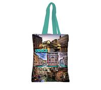 World Theme Shopping Bag Reusable Foldable City Travel Handbag Holiday Beach Bag [Venice]