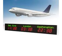 World Time Zone Clocks for The Wall, World Clock Multiple Time Zones, WiFi Connection and City Can Be Changed, Multi Time Zone Clock for Hotels, Airports, Entertainment Venues (3city)