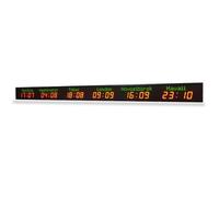 World Time Zone Clocks for The Wall, World Clock Multiple Time Zones, WiFi Connection and City Can Be Changed, Multi Time Zone Clock for Hotels, Airports, Entertainment Venues (6city)