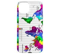World Time Zone Map Case for iPhone 15 Plus